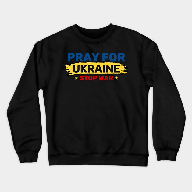 Pray for ukraine Russia Putin Puck Futin stand with ukrain Crewneck Sweatshirt by Masahiro Lab